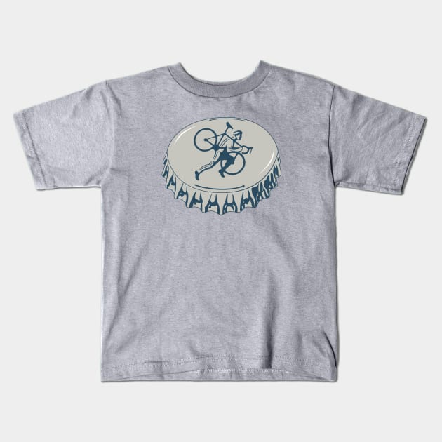 Cyclocross Beer Kids T-Shirt by esskay1000